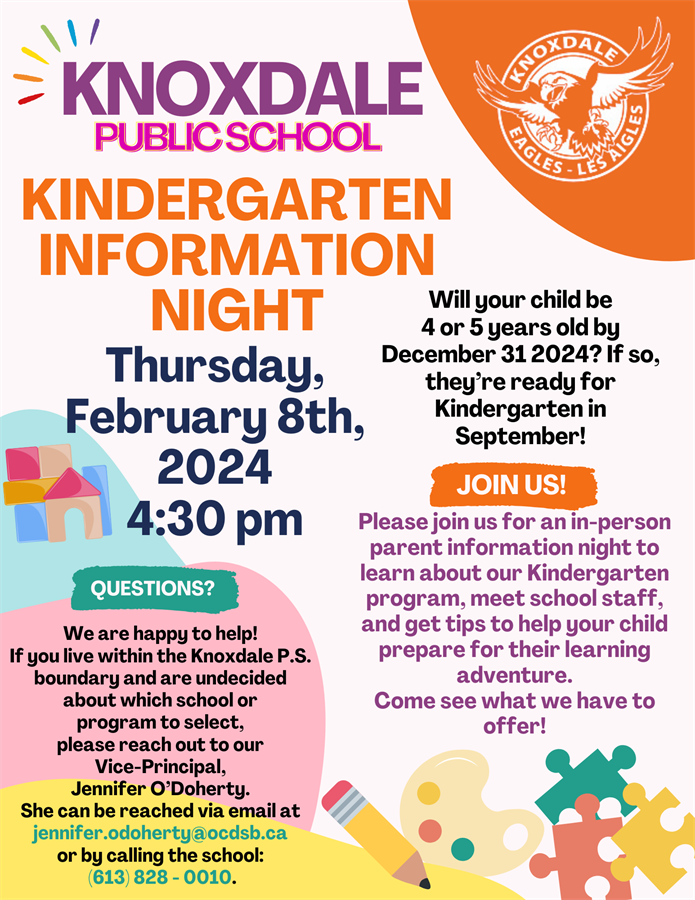 Kindergarten Information Night Poster